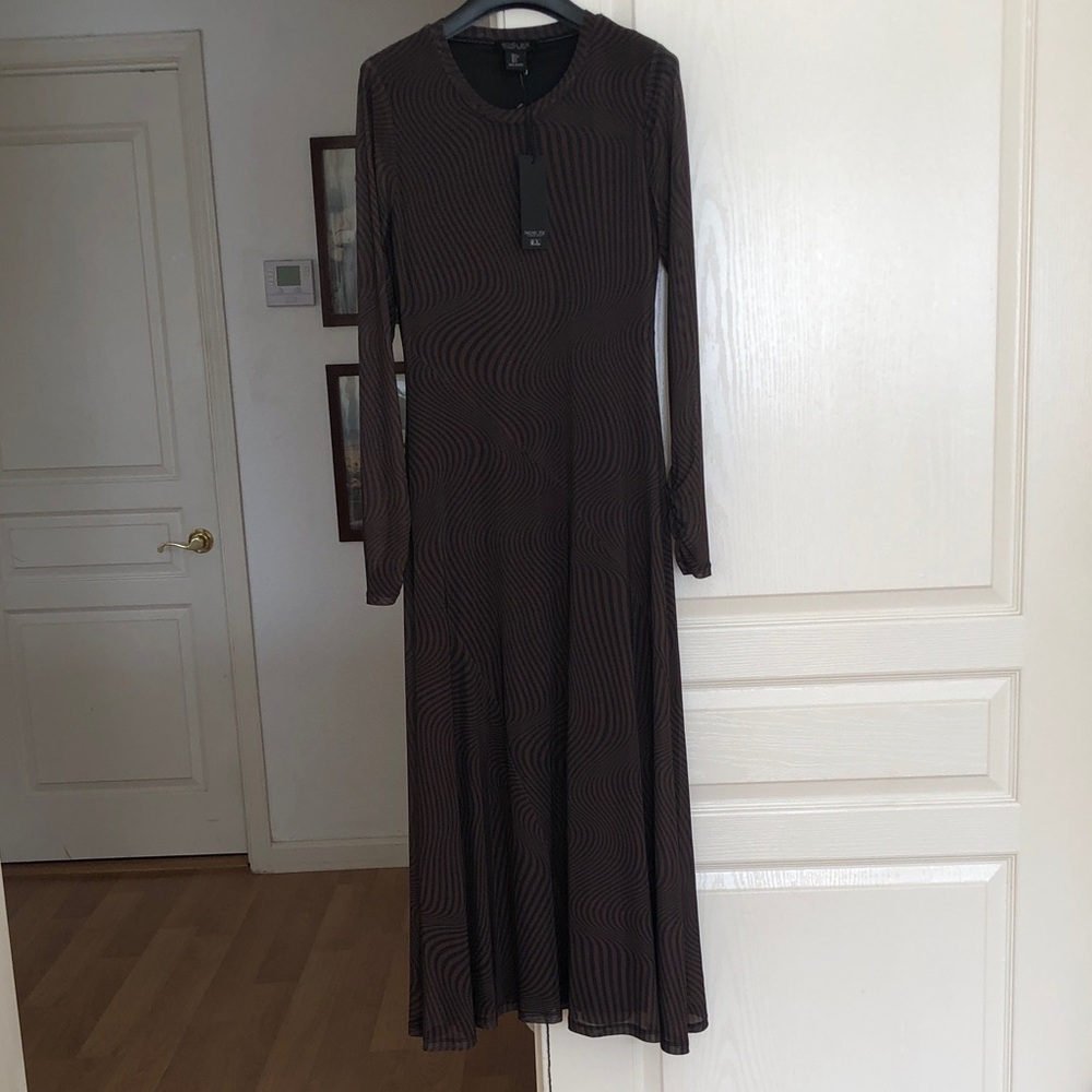 Rachel Zoe Chocolate Long Sleeve Dress
